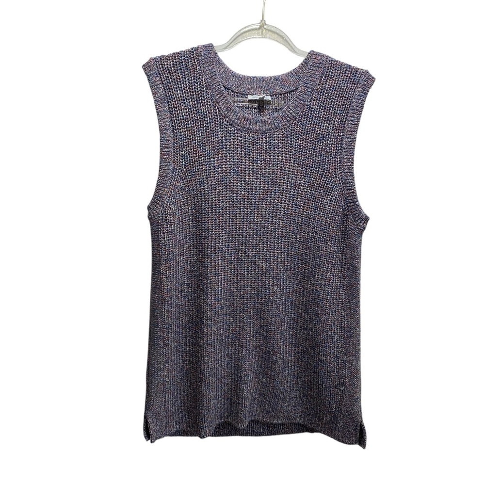 Ella Moss‎ Womens Juniors Sweater Vest Gray XXL Knitted Crew Neck Preppy Chunky